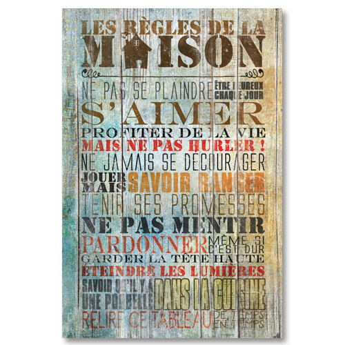 Tableau Bois Citation Les Règles De La