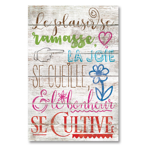 Tableau deco citation le bonheur